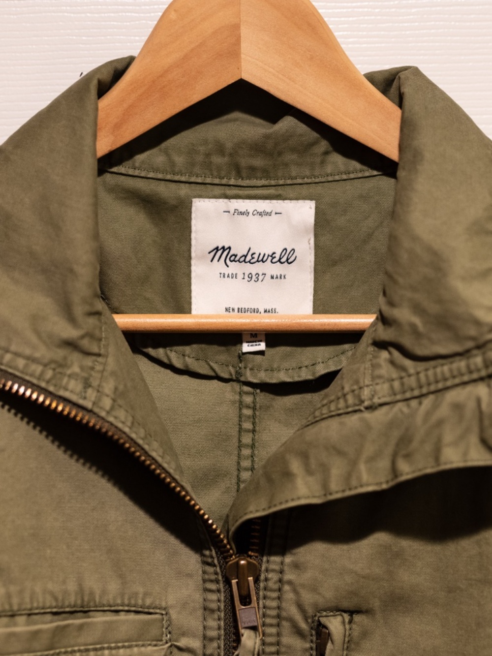 Madewell Women's Utility Jacket Olive Green Size M Four Pocket Full Zip - Picture 2 of 6